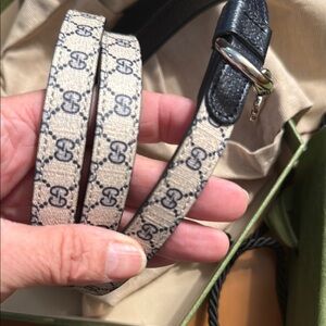 Gucci Beige and Blue  Dog Leash